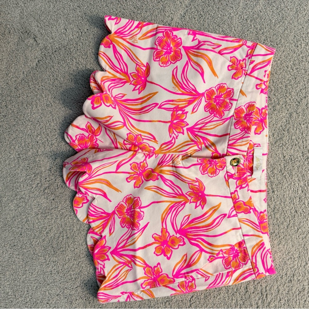 Lilly Pulitzer Pink and Orange Floral Shorts